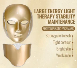7-Color LED Face & Neck Mask: Anti-Acne, Anti-Wrinkle & Skin Rejuvenation